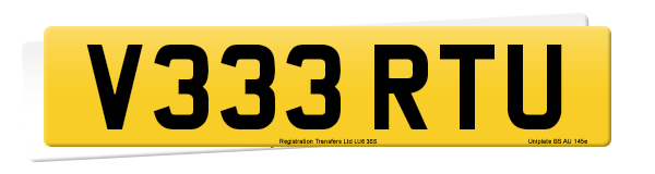Registration number V333 RTU